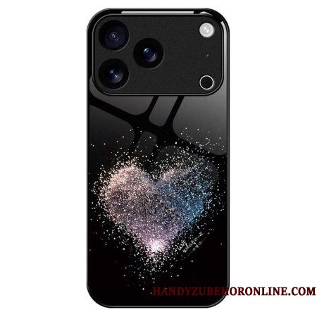 Case Hoesje iPhone 17 Pro Max Telefoonhoesje Hartvormig Gehard Glas