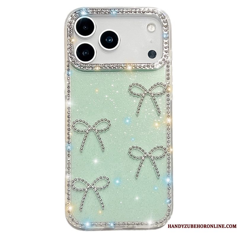 Case Hoesje iPhone 17 Pro Max Telefoonhoesje Vlinder- En Glitterdecoratie