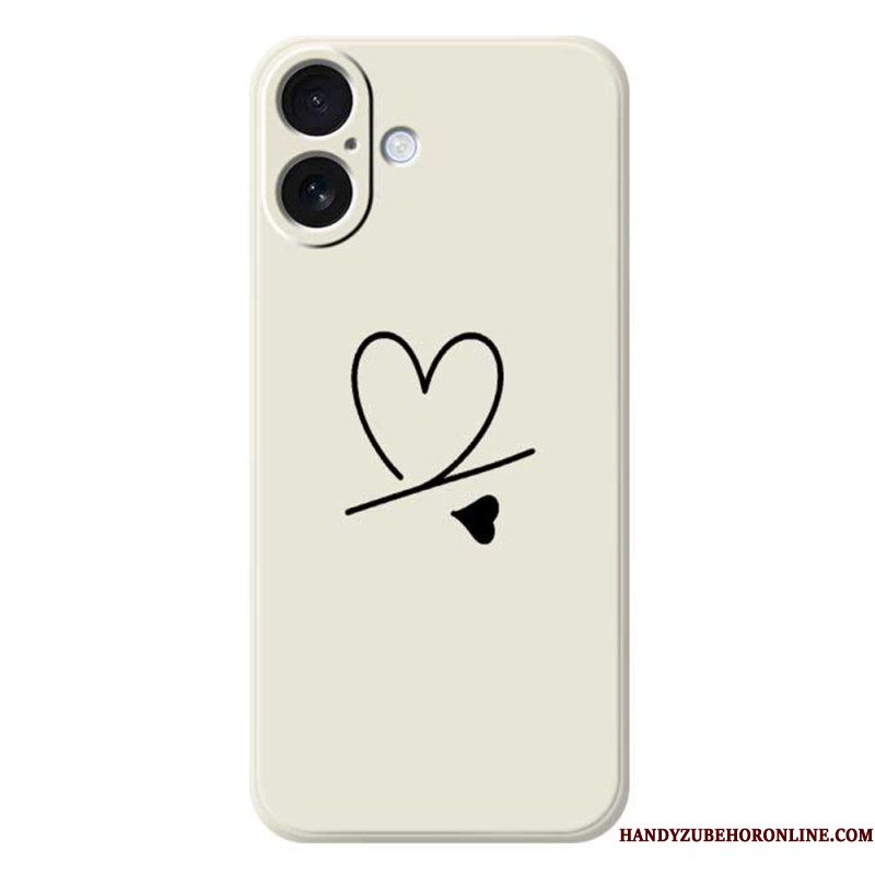 Case Hoesje iPhone 17 Telefoonhoesje Hartje Van Vloeibare Siliconen