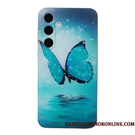 Cover Hoesje Samsung Galaxy A17 4g / 5g Telefoonhoesje Blauwe Vlinder