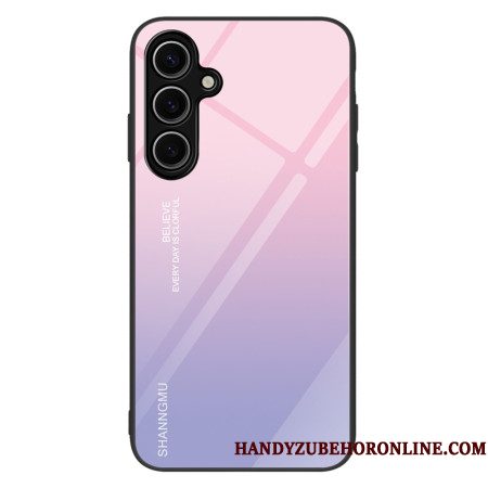 Cover Hoesje Samsung Galaxy S25 5g Telefoonhoesje Roze En Paarse Kleurovergang Gehard Glas