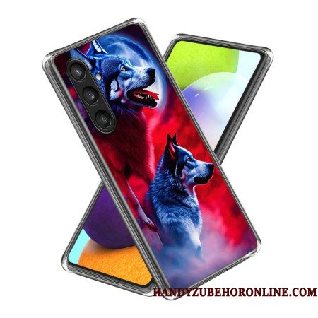 Cover Hoesje Samsung Galaxy S25 Plus 5g Telefoonhoesje Wolven