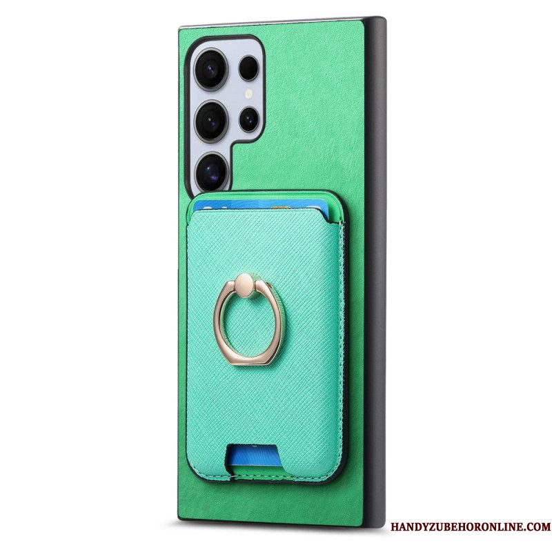 Cover Hoesje Samsung Galaxy S25 Ultra 5g Telefoonhoesje Afneembare Magnetische Kaarthouder En -standaard