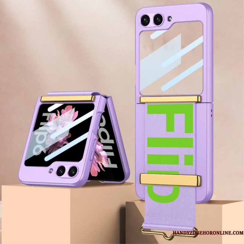 Cover Hoesje Samsung Galaxy Z Flip 7 Fe Telefoonhoesje Bandje & Achterkant Schermbeschermer Gkk