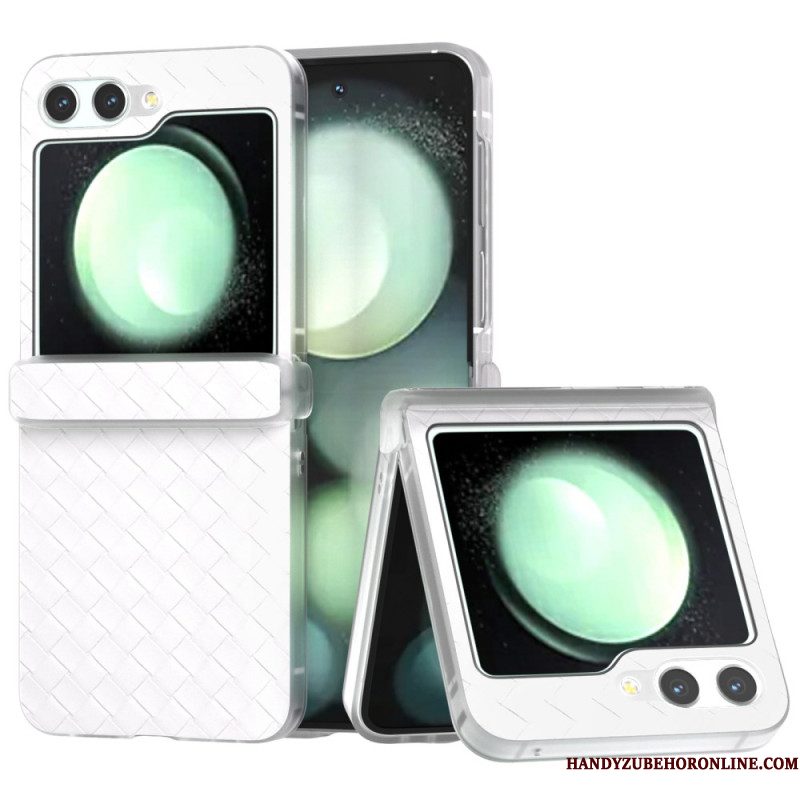 Cover Hoesje Samsung Galaxy Z Flip 7 Fe Telefoonhoesje Geweven Structuur