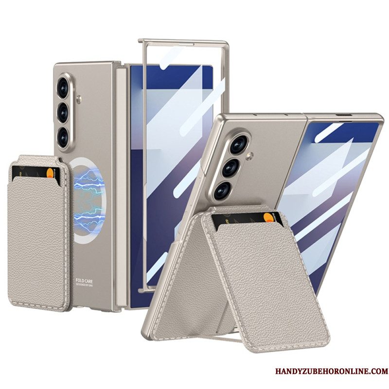 Cover Hoesje Samsung Galaxy Z Fold 7 Telefoonhoesje Afneembare Kaarthouder En Geïntegreerde Standaard