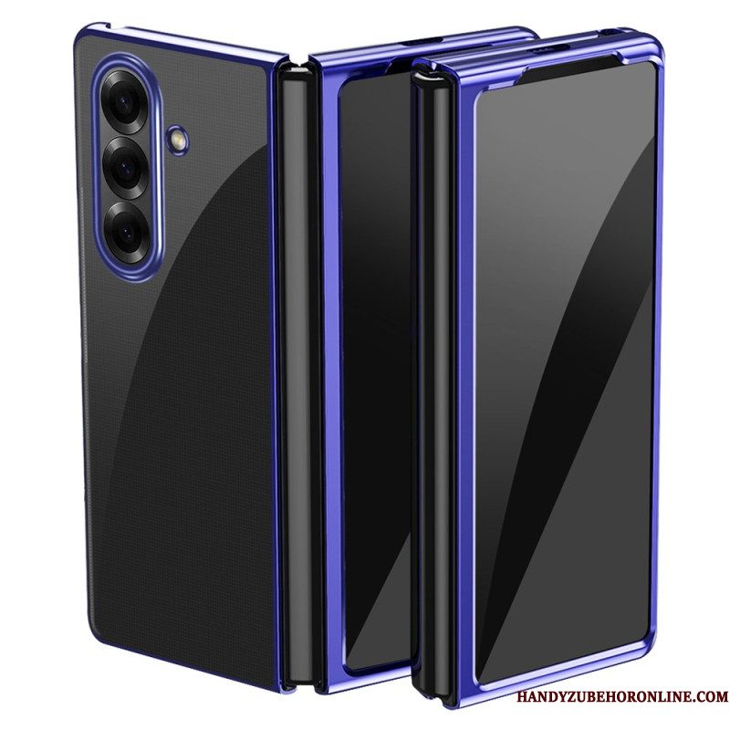 Cover Hoesje Samsung Galaxy Z Fold 7 Telefoonhoesje Rand Met Metaallook