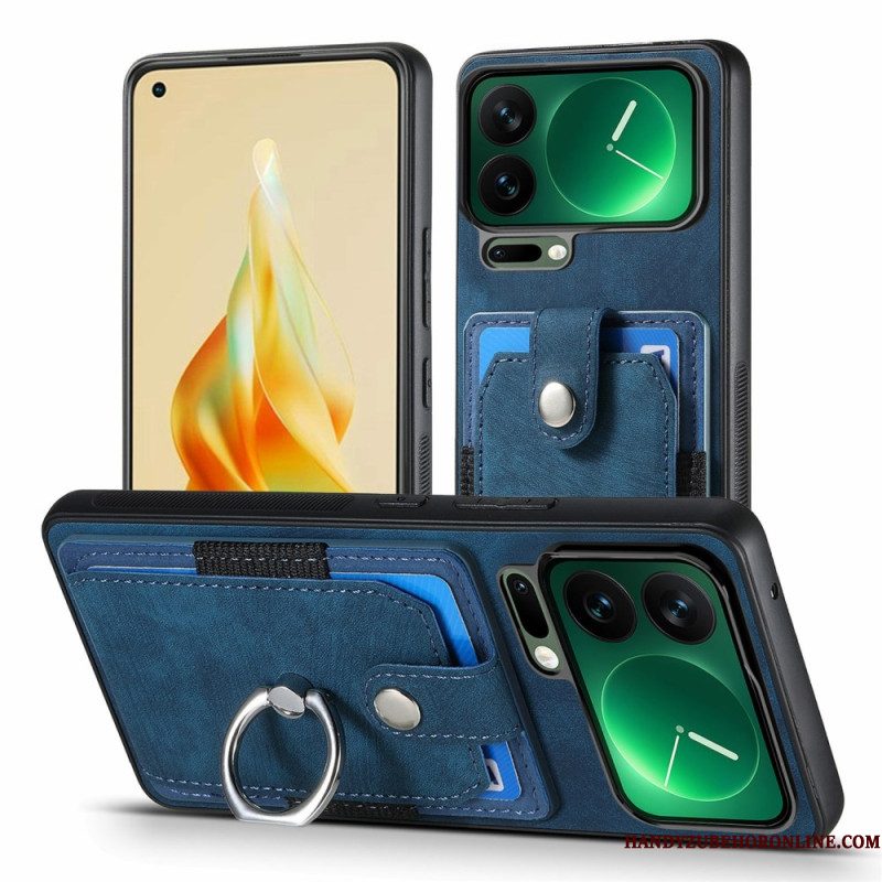 Cover Hoesje Xiaomi 17 Pro Telefoonhoesje Standaard En Kaarthouder Met Lederlook