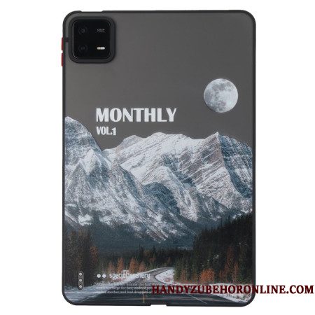 Cover Hoesje Xiaomi Pad 6 Pro Telefoonhoesje Besneeuwde Berg En Snelweg