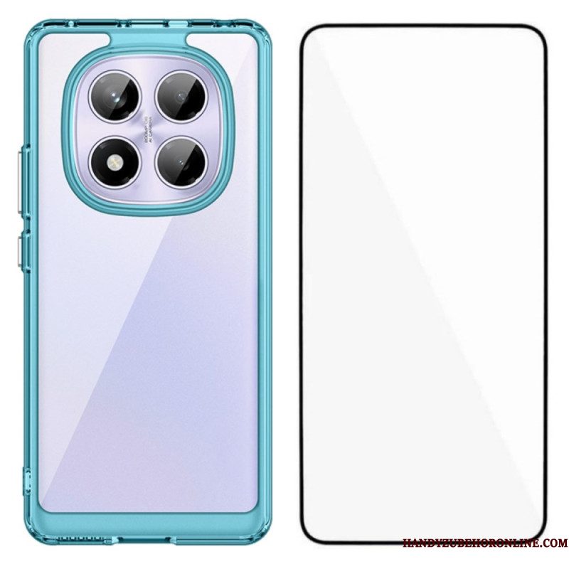 Cover Hoesje Xiaomi Redmi Note 14 Pro 4g Telefoonhoesje Hybride Met Gehard Glazen Schermbeschermer