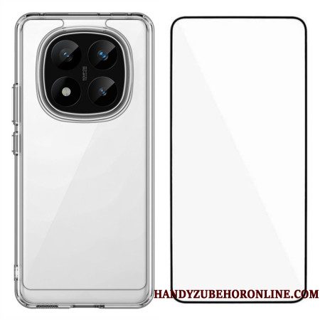 Cover Hoesje Xiaomi Redmi Note 14 Pro Plus 5g Telefoonhoesje Transparant Met Schermbeschermer Van Gehard Glas