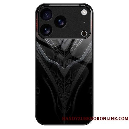 Cover Hoesje iPhone 17 Pro Max Telefoonhoesje Design Van Gehard Glas Zwart