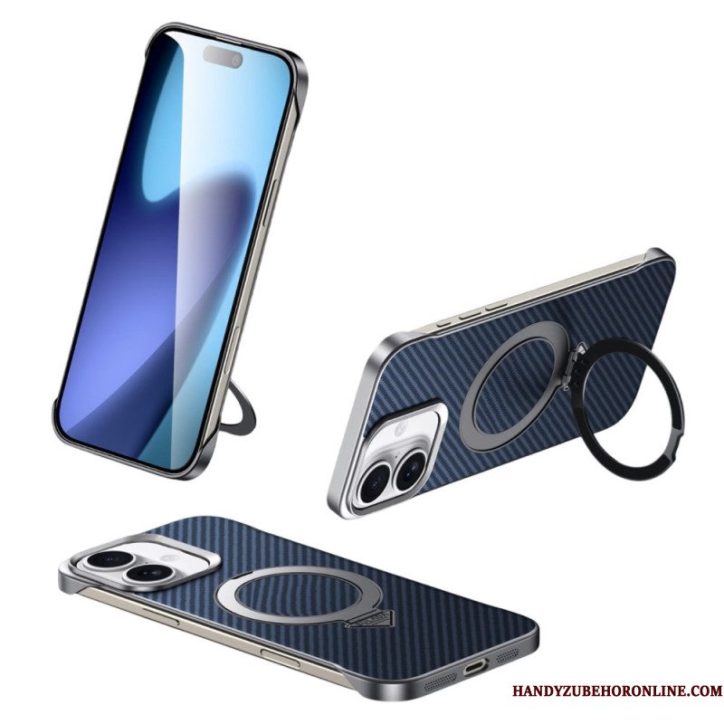 Cover Hoesje iPhone 17 Telefoonhoesje Compatibel Met Magsafe Leerlook Met Standaard