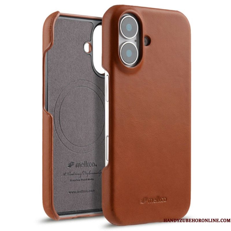 Cover Hoesje iPhone 17 Telefoonhoesje Magsafe-compatibel Gewaxt Leer