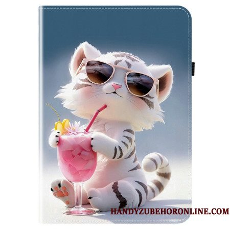 Cover Samsung Galaxy Tab S10 Fe Plus Cartoon Tijger Bescherming Hoesje
