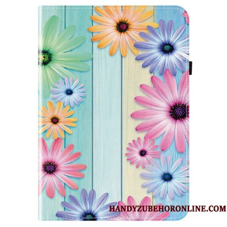 Cover Samsung Galaxy Tab S10 Fe Plus Kleurrijke Zonnebloemen Bescherming Hoesje