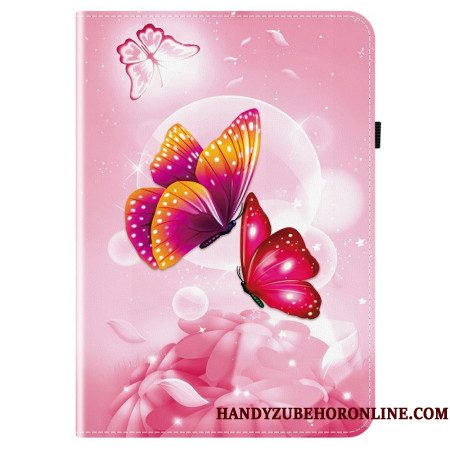 Cover Samsung Galaxy Tab S10 Fe Plus Roze Vlinders