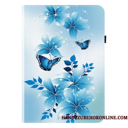 Cover Samsung Galaxy Tab S10 Plus Blauw Vlinderpatroon