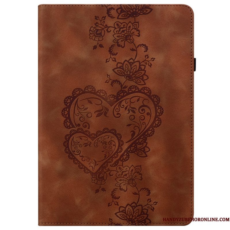 Cover Samsung Galaxy Tab S10 Plus Hartjes Met Suède-effect