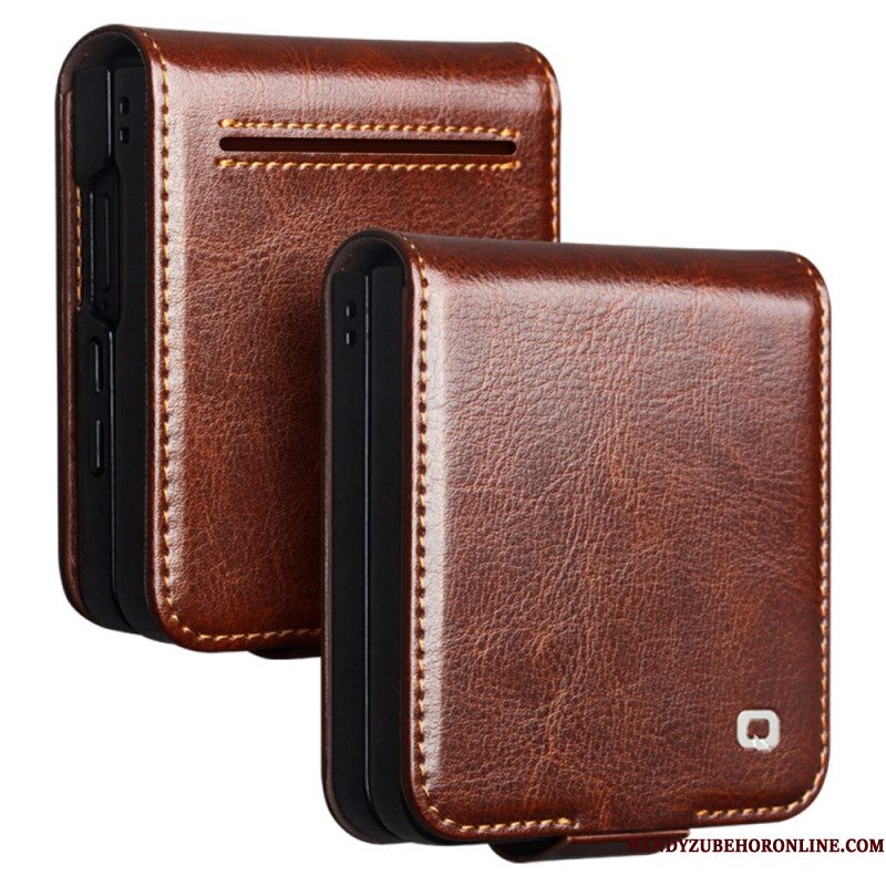 Cover Samsung Galaxy Z Flip 7 Qialino Kaarthouder Bescherming Hoesje