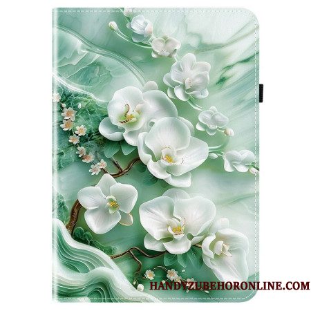 Cover Voor Samsung Galaxy Tab S10 Fe Plus Jade Bloemen