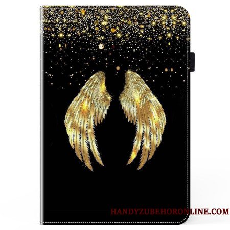 Cover Voor Samsung Galaxy Tab S10 Plus Gouden Vleugels