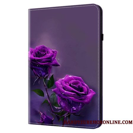 Cover Xiaomi Pad 7 / 7 Pro Paarse Rozen Bescherming Hoesje