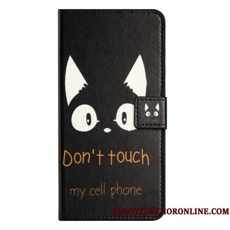 Flip Case Leren Samsung Galaxy A17 4g / 5g Don't Touch My Cell Phone