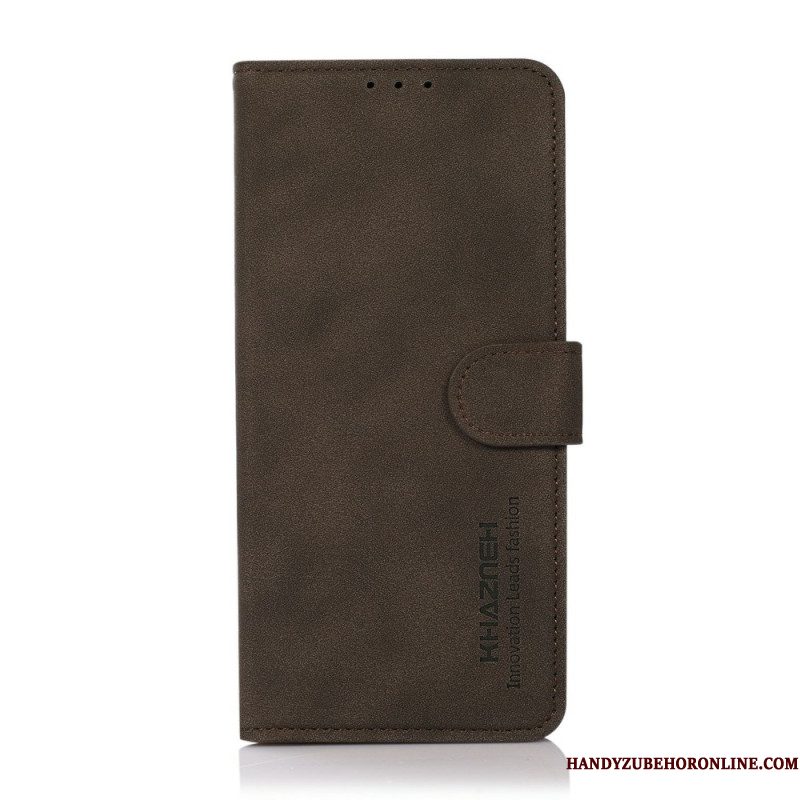 Flip Case Leren Samsung Galaxy A17 4g / 5g Suèdelook Khazneh