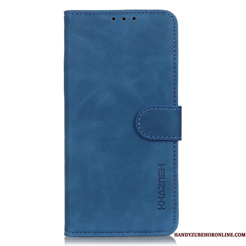 Flip Case Leren Samsung Galaxy S25 5g Edge Suède-effect Khazneh