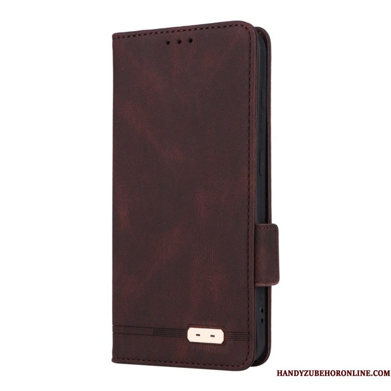 Flip Case Leren Samsung Galaxy S25 5g Retro Suède-effect
