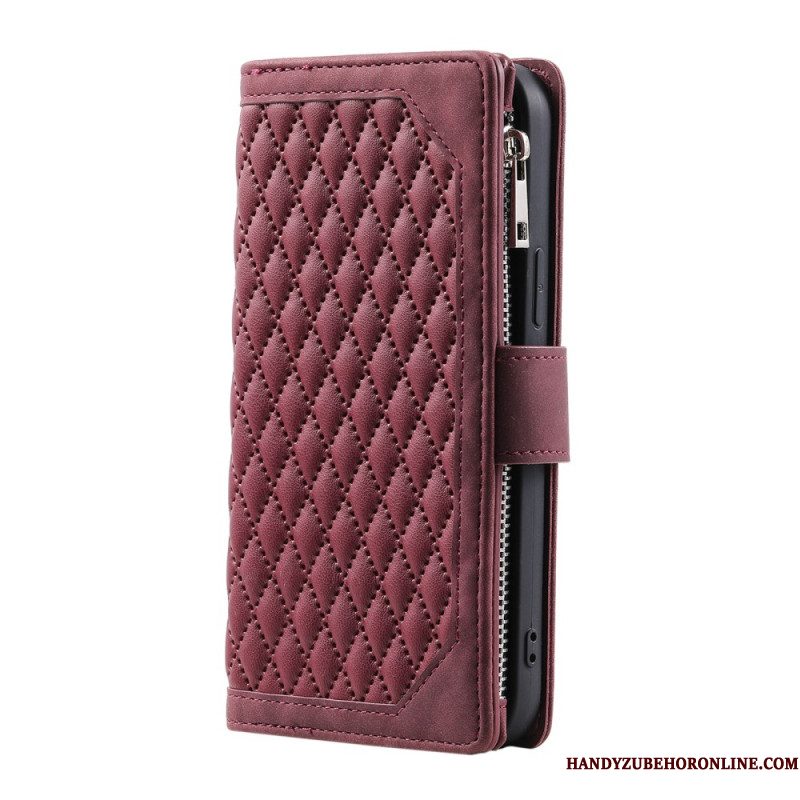 Flip Case Leren Samsung Galaxy S25 Fe Gewatteerd