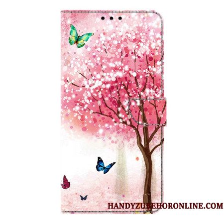 Flip Case Leren Samsung Galaxy S26 Plus Kersenbloesems