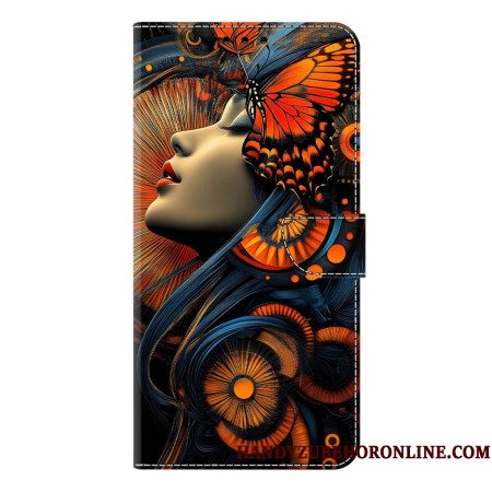 Flip Case Leren Samsung Galaxy S26 Plus Kunstvrouw