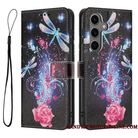 Flip Case Leren Samsung Galaxy S26 Plus Libellen