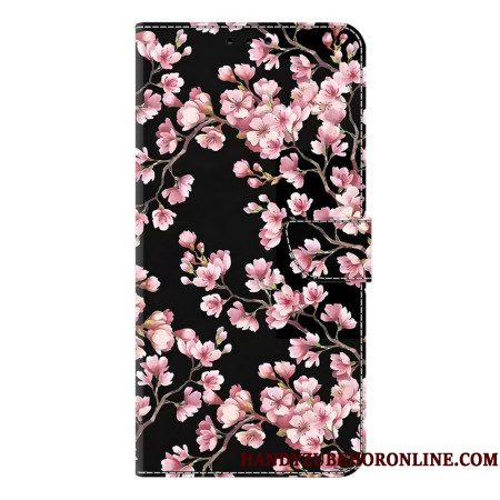 Flip Case Leren Samsung Galaxy S26 Plus Perzikbloesems