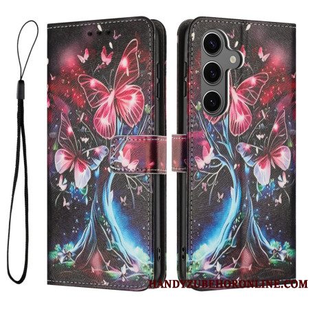 Flip Case Leren Samsung Galaxy S26 Vlinderboom