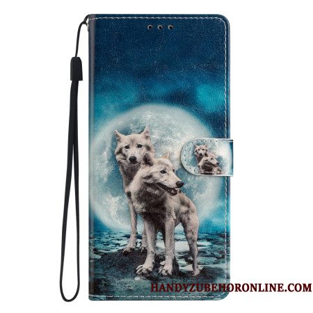 Flip Case Leren Xiaomi 15t Pro Twee Wolven