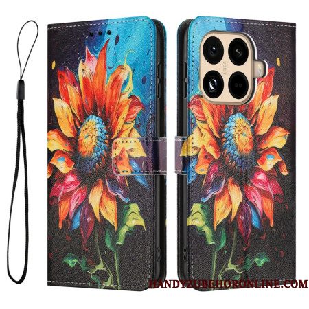 Flip Case Leren Xiaomi 15t Pro Zonnebloem