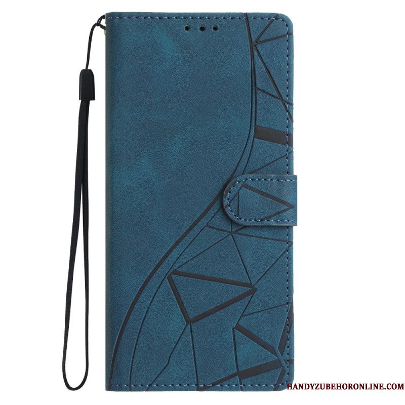 Flip Case Leren Xiaomi 17 Pro Max Driehoekspatroon