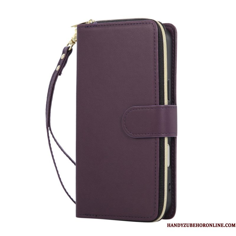 Flip Case Leren iPhone Air 9 Kaarthouders En Koord