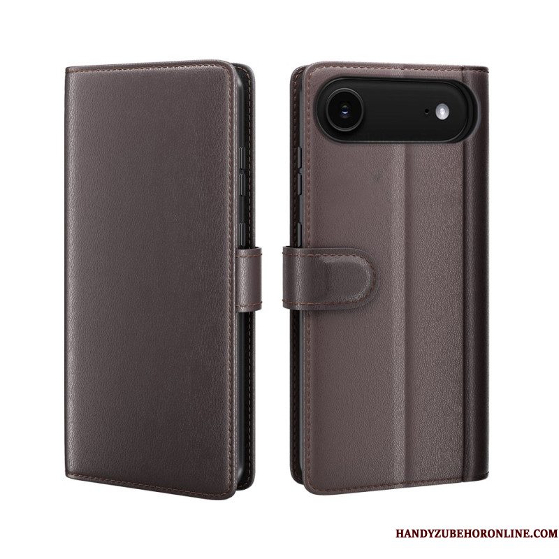 Flip Case Leren iPhone Air Portemonnee Van Echt Leer