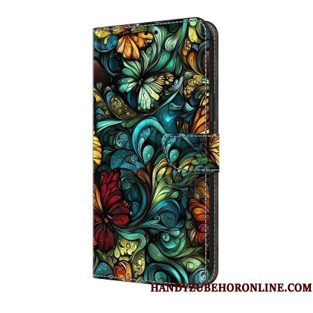 Folio-hoesje Samsung Galaxy A17 4g / 5g Telefoonhoesje Aquarel Bloemen En Planten