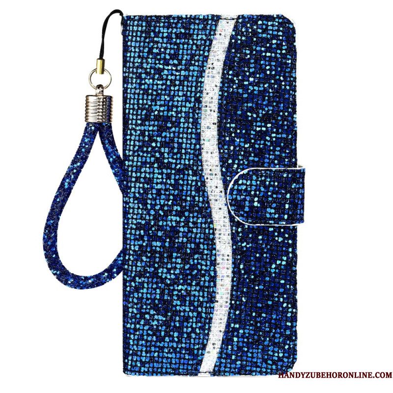 Folio-hoesje Samsung Galaxy S25 5g Edge Telefoonhoesje S-design Pailletten