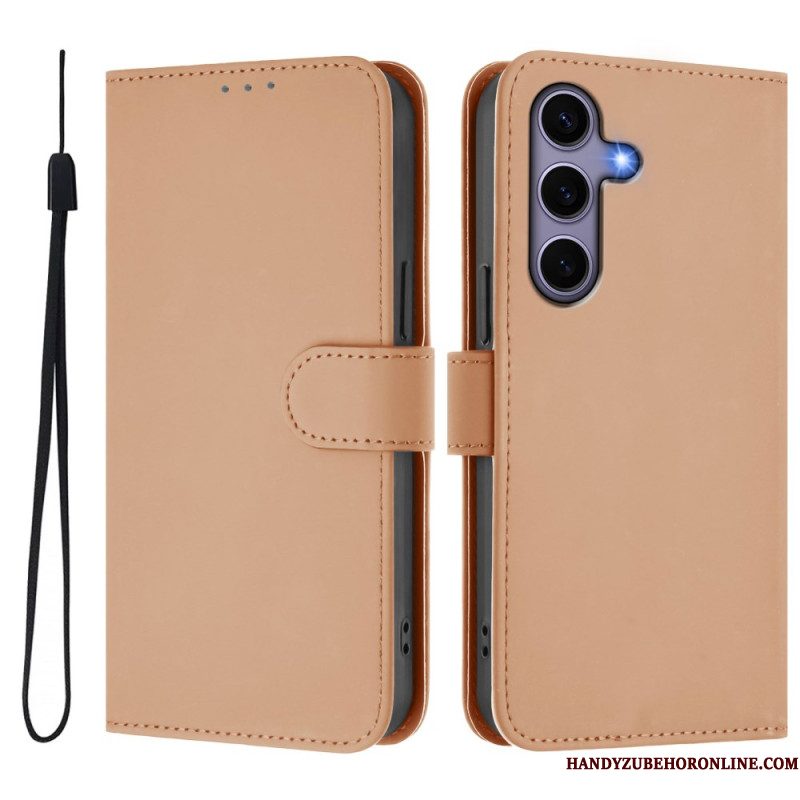 Folio-hoesje Samsung Galaxy S25 5g Kunstleren Koord