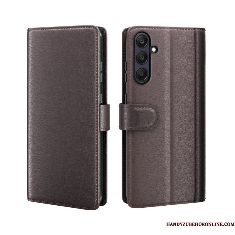 Folio-hoesje Samsung Galaxy S25 Fe Echt Leer