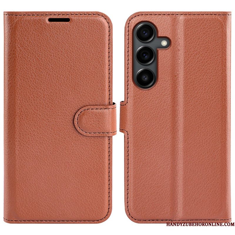 Folio-hoesje Samsung Galaxy S25 Fe Lychee Kunstleer