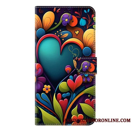 Folio-hoesje Samsung Galaxy S25 Plus 5g Telefoonhoesje Geschilderd Hart