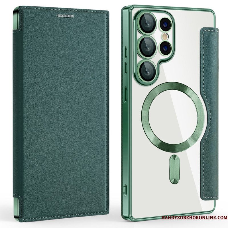 Folio-hoesje Samsung Galaxy S25 Ultra 5g Magsafe-compatibel Met Rfid-blokkering Leerlook