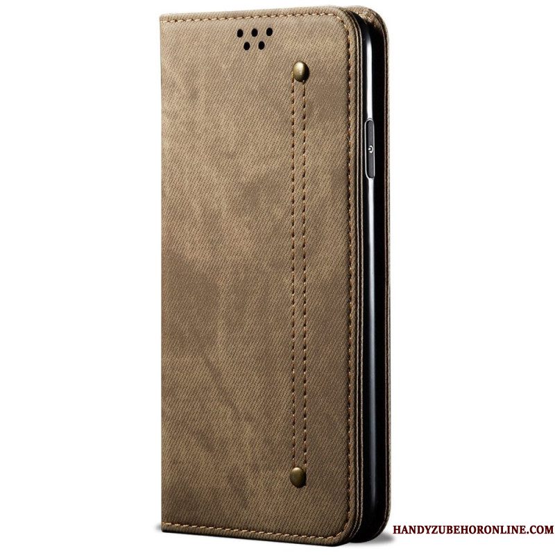 Folio-hoesje Samsung Galaxy S25 Ultra 5g Telefoonhoesje Denimstof